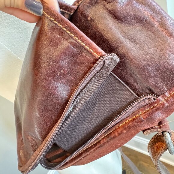 Vintage Jack Georges Brown Leather Crossbody Bag - Picture 9 of 16